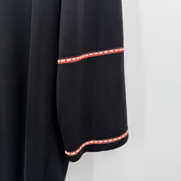 Misook Knit Jacket Cardigan Womens 1X Black Zip Front Pockets Topper Church - Picture 4 of 9